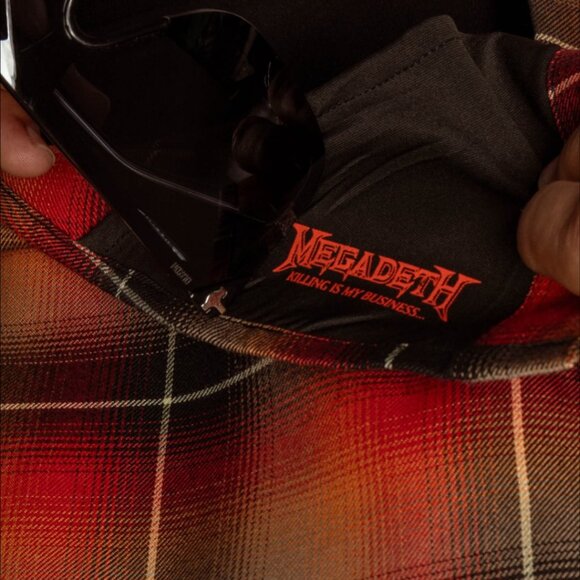 DIXXON x MEGADETH-KILLING IS MY BUSINESS Collab Limited Edition Flannel- Men's M - Picture 6 of 11